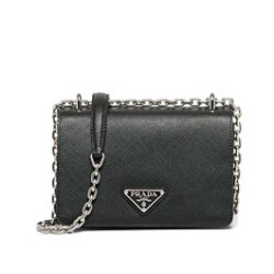 Replica Prada Nylon and Saffiano Leather Shoulder Bag