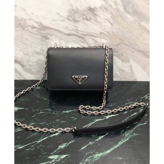 Replica Prada Nylon and Saffiano Leather Shoulder Bag Replica Prada Nylon and Saffiano Leather Shoulder Bag