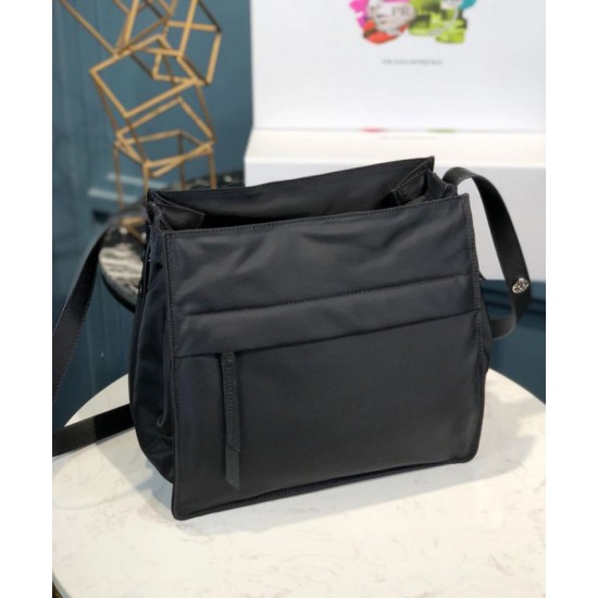 Replica Prada Padded nylon hobo bag 1BC128 Black Fake Prada Padded nylon hobo bag 1BC128 Black Replica