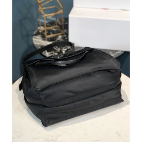 Replica Prada Padded nylon hobo bag 1BC128 Black Fake Prada Padded nylon hobo bag 1BC128 Black Replica
