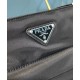 Replica Prada Padded nylon hobo bag 1BC128 Black Fake Prada Padded nylon hobo bag 1BC128 Black Replica