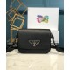 Replica Prada Saffiano leather shoulder bag 1BD249 Black Replica Prada Saffiano leather shoulder bag 1BD249 Black