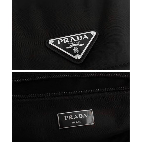 Fake Prada Medium padded nylon shoulder bag 1BD255 Black Replica Fake Prada Medium padded nylon shoulder bag 1BD255 Black Replica
