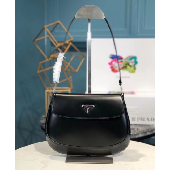 Replica Prada Cleo brushed leather shoulder bag with flap 1BD311 Fake Prada Cleo brushed leather shoulder bag with flap 1BD311 Replica