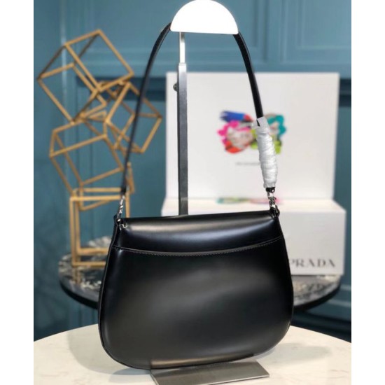 Replica Prada Cleo brushed leather shoulder bag with flap 1BD311 Fake Prada Cleo brushed leather shoulder bag with flap 1BD311 Replica