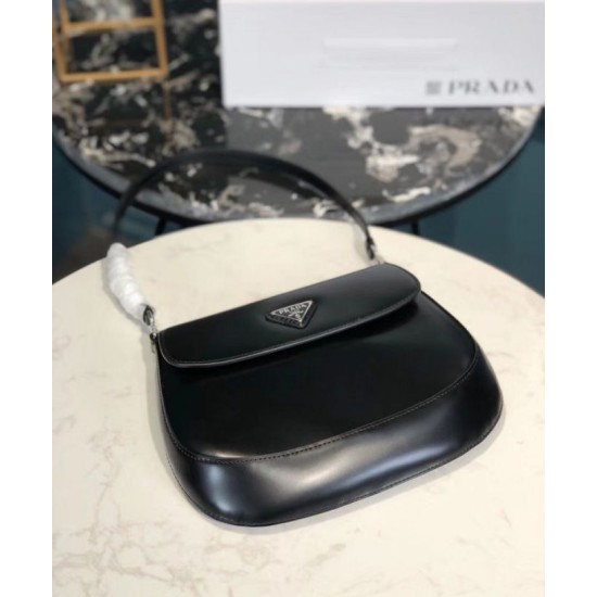 Replica Prada Cleo brushed leather shoulder bag with flap 1BD311 Fake Prada Cleo brushed leather shoulder bag with flap 1BD311 Replica