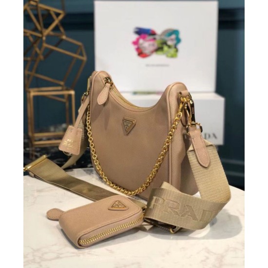 Replica Prada Re-Edition 2005 Saffiano leather bag 1BH204 Apricot Replica Prada Re-Edition 2005 Saffiano leather bag 1BH204 Apricot