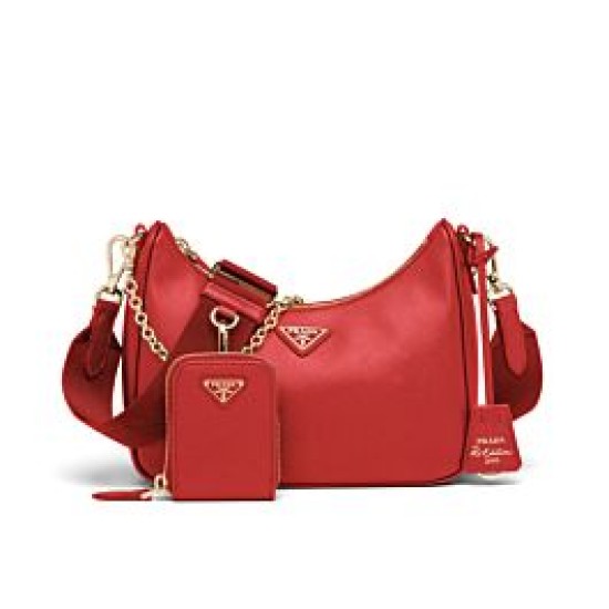 Replica Prada Re-Edition 2005 Saffiano leather bag 1BH204 Red Fake Prada Re-Edition 2005 Saffiano leather bag 1BH204 Red Replica