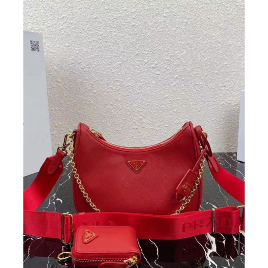 Replica Prada Re-Edition 2005 Saffiano leather bag 1BH204 Red Fake Prada Re-Edition 2005 Saffiano leather bag 1BH204 Red Replica