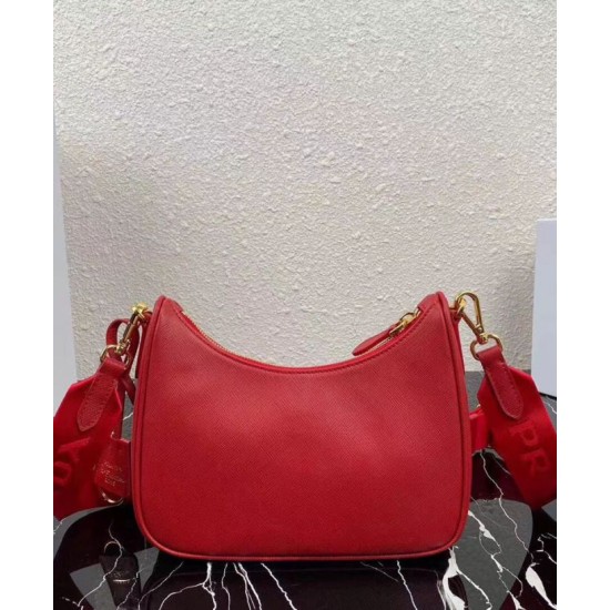 Replica Prada Re-Edition 2005 Saffiano leather bag 1BH204 Red Fake Prada Re-Edition 2005 Saffiano leather bag 1BH204 Red Replica