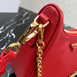 Fake Prada Re-Edition 2005 Saffiano leather bag 1BH204 Red Replica