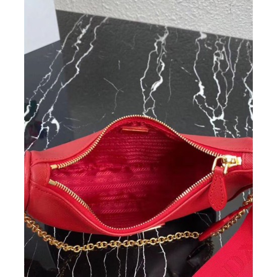 Replica Prada Re-Edition 2005 Saffiano leather bag 1BH204 Red Fake Prada Re-Edition 2005 Saffiano leather bag 1BH204 Red Replica