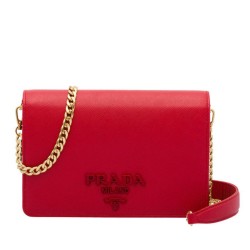 Replica Prada Saffiano leather shoulder bag 1BP012 Red