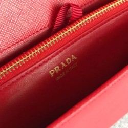 Replica Prada Saffiano leather shoulder bag 1BP012 Red