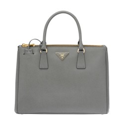 Replica Prada Galleria Soft Leather Tote Bag 1BA274 Gray