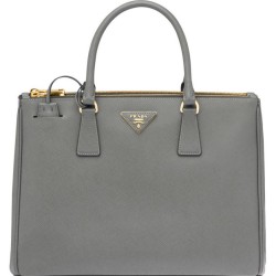 Replica Prada Galleria Soft Leather Tote Bag 1BA274 Gray