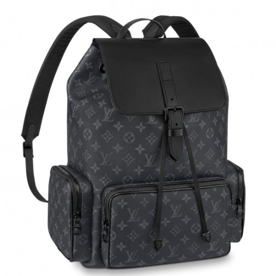 Fake Louis Vuitton Backpack Trio Monogram Eclipse M45538 Replica