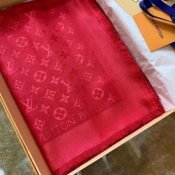 Replica Louis Vuitton Red Monogram Shawl M72237