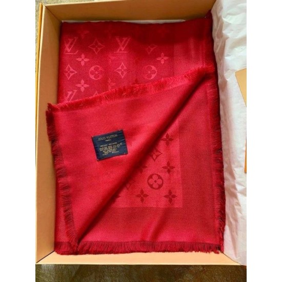 Replica Louis Vuitton Red Monogram Shawl M72237