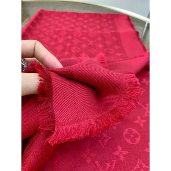 Replica Louis Vuitton Red Monogram Shawl M72237