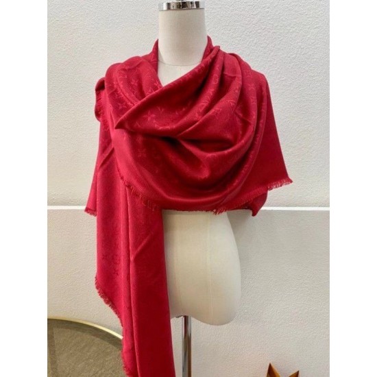 Replica Louis Vuitton Red Monogram Shawl M72237