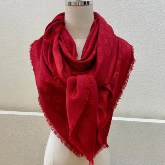 Replica Louis Vuitton Red Monogram Shawl M72237