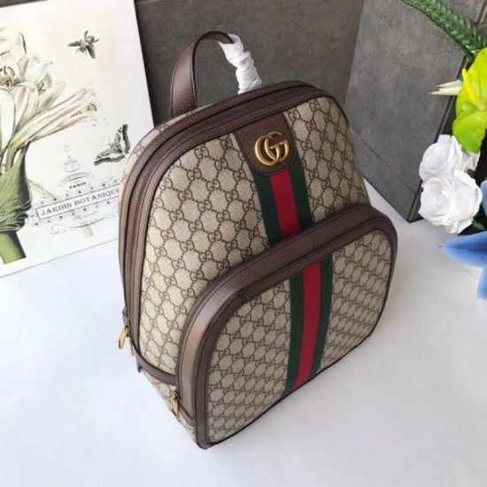 Fake Gucci Ophidia GG Medium backpack 547967 Dark Coffee Replica