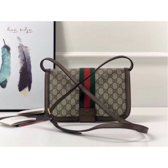 Fake Gucci Ophidia GG messenger bag 548304 Dark Coffee Replica