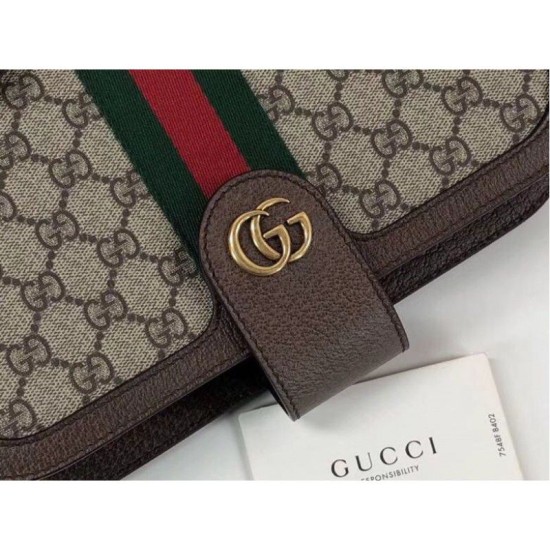 Fake Gucci Ophidia GG messenger bag 548304 Dark Coffee Replica