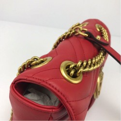Fake Gucci GG Marmont Mini matelasse Bag 446744 Red Replica Replica Gucci GG Marmont Mini matelasse Bag 446744 Red