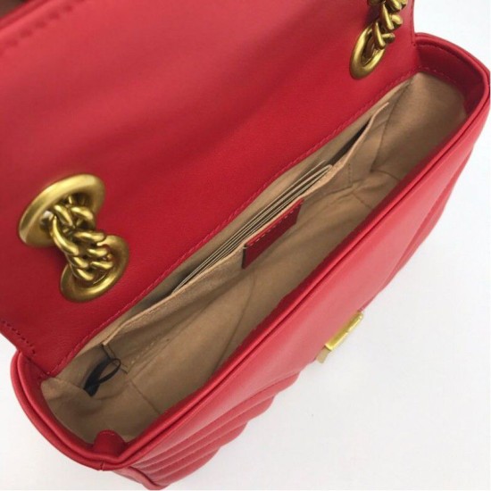 Fake Gucci GG Marmont Mini matelasse Bag 446744 Red Replica Replica Gucci GG Marmont Mini matelasse Bag 446744 Red