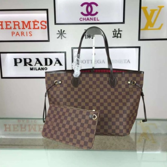 Fake Louis Vuitton  Neverfull MM Damier Ebene Canvas N41358 Replica