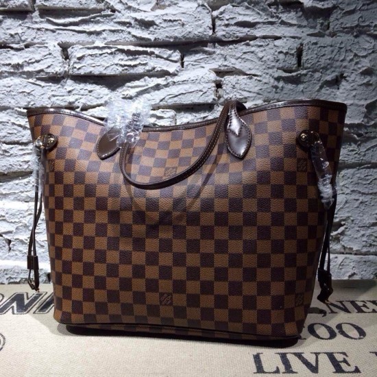 Replica Louis Vuitton  Neverfull MM Damier Ebene Canvas N51105
