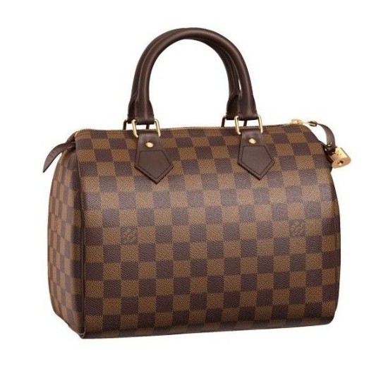 Replica Louis Vuitton Speedy 25 Damier Ebene Canvas N41532 Fake Louis Vuitton Speedy 25 Damier Ebene Canvas N41532 Replica