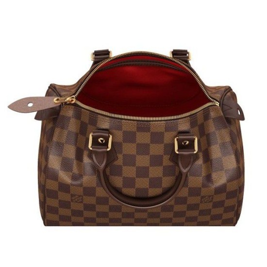 Replica Louis Vuitton Speedy 25 Damier Ebene Canvas N41532 Fake Louis Vuitton Speedy 25 Damier Ebene Canvas N41532 Replica