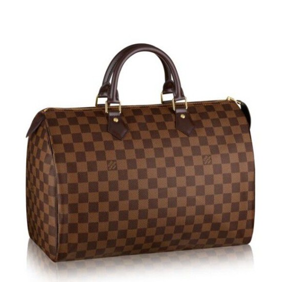 Fake Louis Vuitton Speedy 35 Damier Ebene Canvas N41523 Replica Replica Louis Vuitton Speedy 35 Damier Ebene Canvas N41523