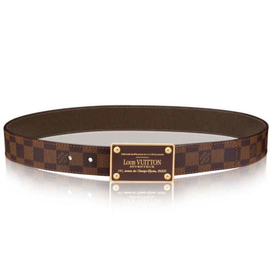 Fake Louis Vuitton Inventeur Damier Ebene Canvas Reversible Belt M9677Q Replica Fake Louis Vuitton Inventeur Damier Ebene Canvas Reversible Belt M9677Q Replica
