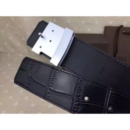 Replica Louis Vuitton Crocodile Initiales 40MM Belt M9896T Replica Louis Vuitton Crocodile Initiales 40MM Belt M9896T