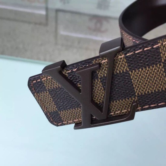Replica Louis Vuitton  Initiales Damier Ebene Canvas Belt M9807S
