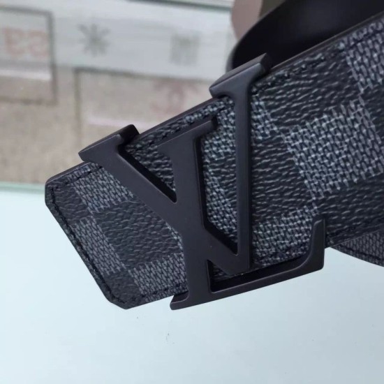 Replica Louis Vuitton  Initiales Damier Graphite Belt M9808S