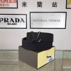 Replica Louis Vuitton  Initiales suede leather Belts M6875T