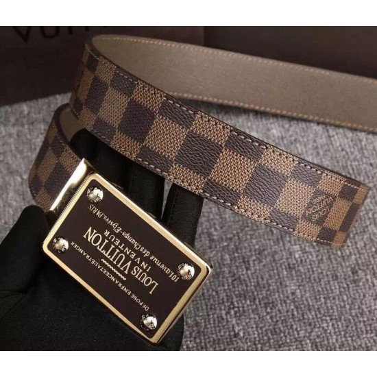 Fake Louis Vuitton Inventeur Damier Ebene Canvas Reversible Belt M9677Q Replica Fake Louis Vuitton Inventeur Damier Ebene Canvas Reversible Belt M9677Q Replica