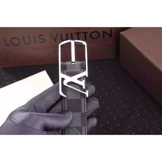 Fake Louis Vuitton Neogram 30MM Belt Damier Graphite M6057V Replica Replica Louis Vuitton Neogram 30MM Belt Damier Graphite M6057V