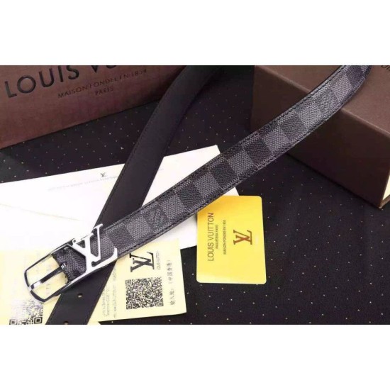 Fake Louis Vuitton Neogram 30MM Belt Damier Graphite M6057V Replica Replica Louis Vuitton Neogram 30MM Belt Damier Graphite M6057V