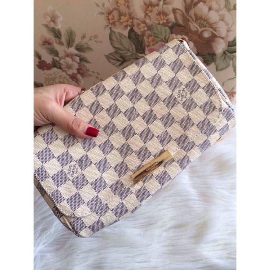 Replica Louis Vuitton Favorite MM Damier Azur Canvas bag N41275 Replica Louis Vuitton Favorite MM Damier Azur Canvas bag N41275