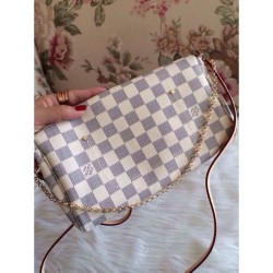 Replica Louis Vuitton Favorite MM Damier Azur Canvas bag N41275 Replica Louis Vuitton Favorite MM Damier Azur Canvas bag N41275