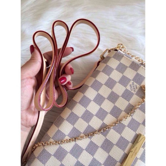 Replica Louis Vuitton Favorite MM Damier Azur Canvas bag N41275 Replica Louis Vuitton Favorite MM Damier Azur Canvas bag N41275