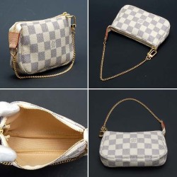 Replica Louis Vuitton  Mini Pochette Accessoires Damier Azur Canvas N58010