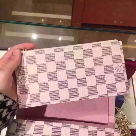 Replica Louis Vuitton  Pochette Felicie Damier Azur Canvas N63106