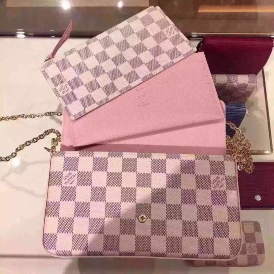 Replica Louis Vuitton  Pochette Felicie Damier Azur Canvas N63106